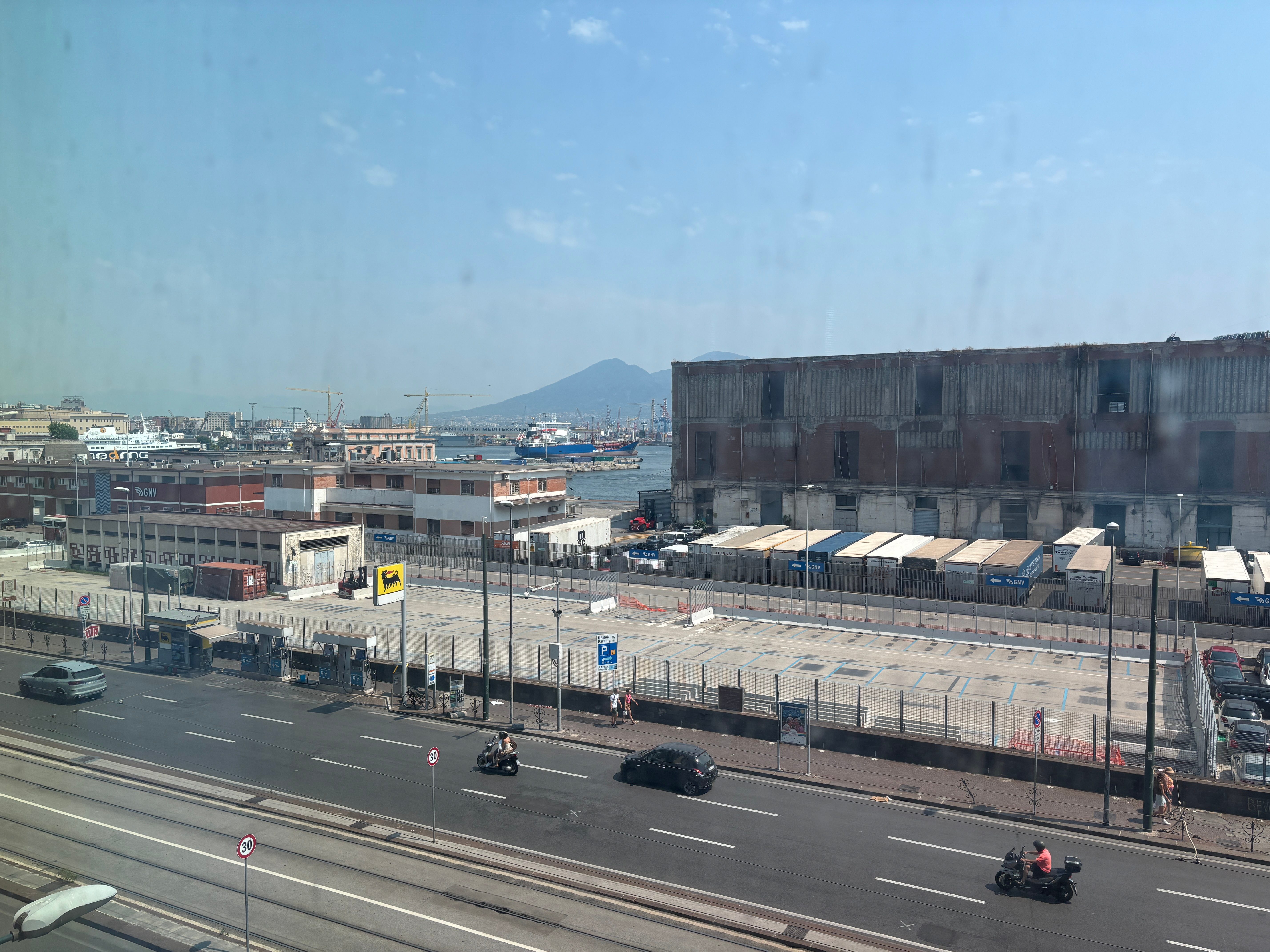 views from hotel room in Naples, Italy