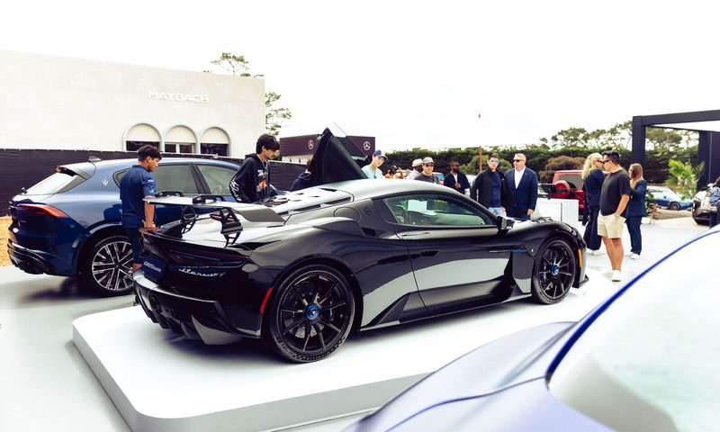 Maserati GT2 Stradale at Pebble Beach Concours village display during Monterey Car Week 2025.