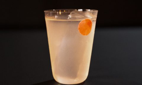 Clarified strawberry cocktail at Musaek