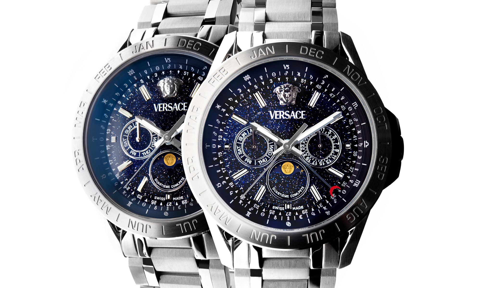 Versace SS25 Watch Collection: The V Galaxy Moonphase & More - The