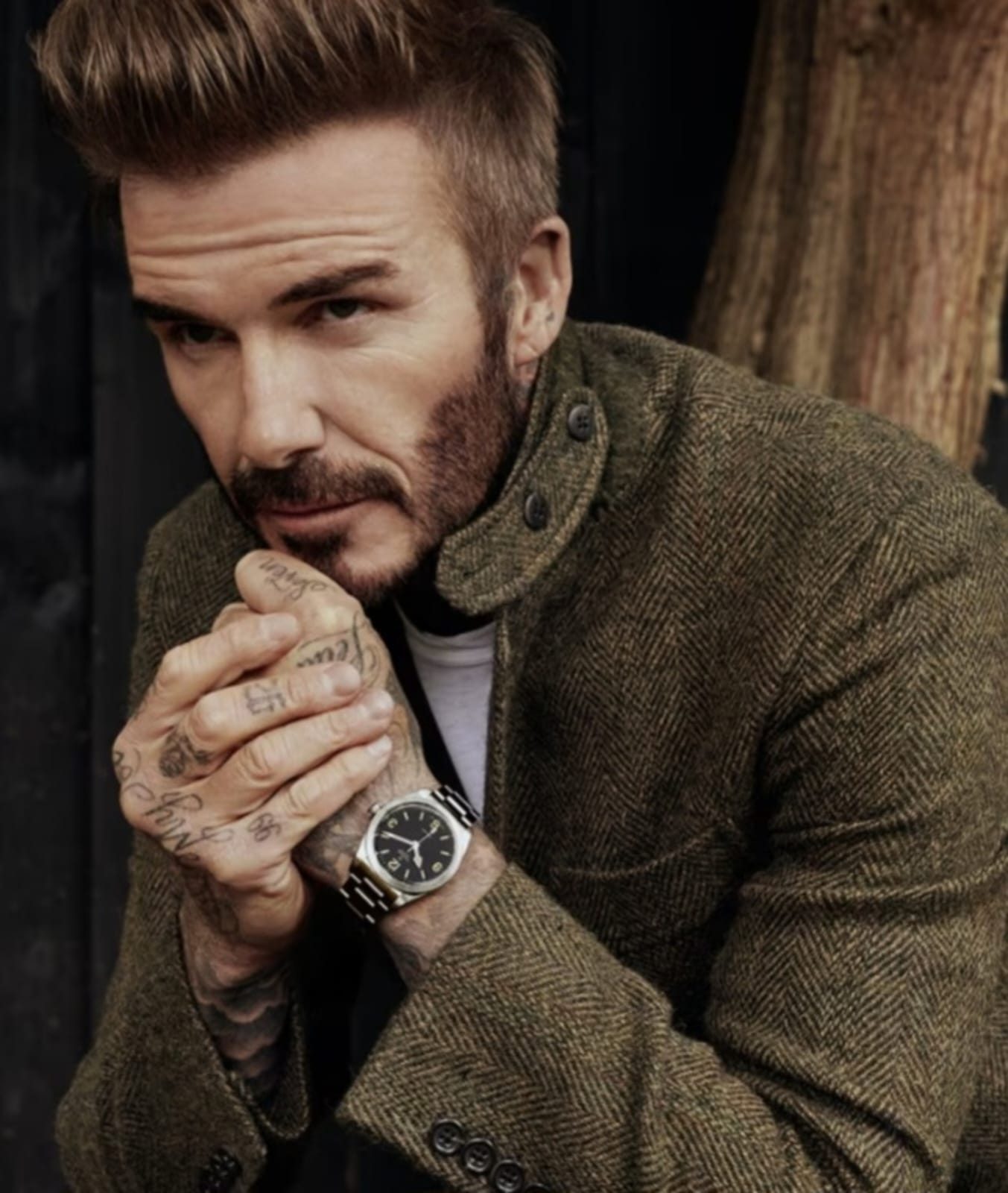 David Beckham strikes a pose