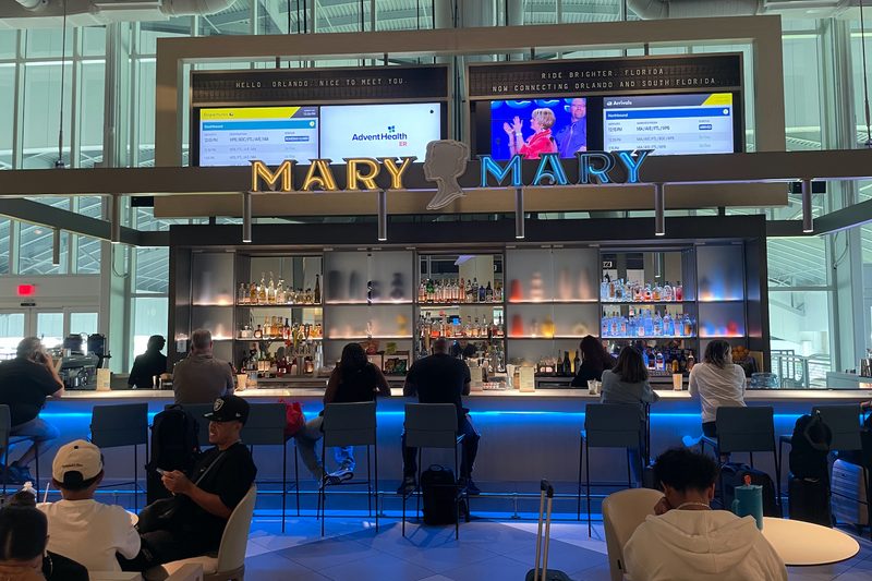 Mary Mary at a Brightline stop.