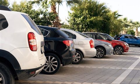 Line of rental cars