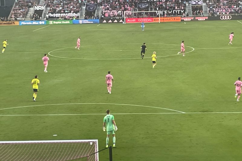 Messi playing for Inter Miami.