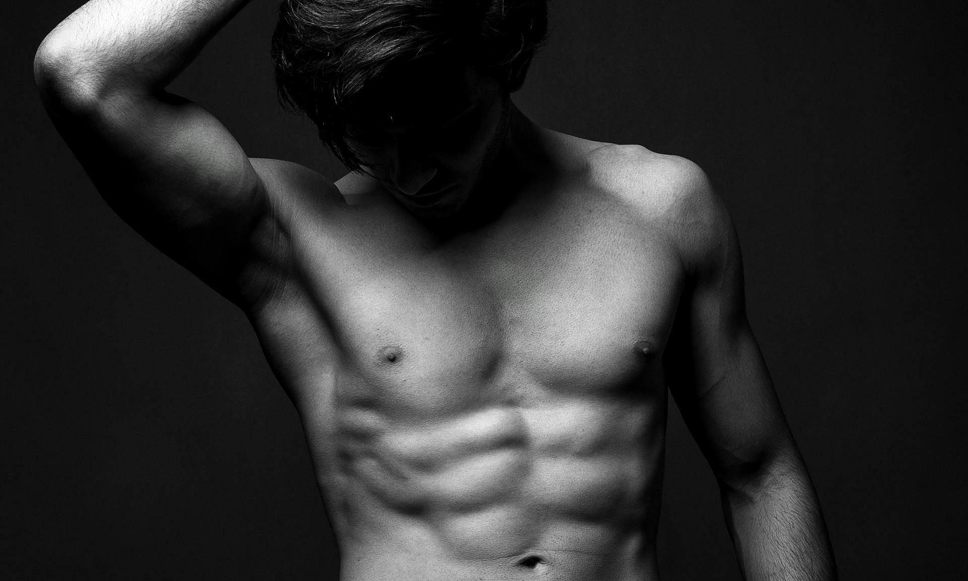 muscular man with abs