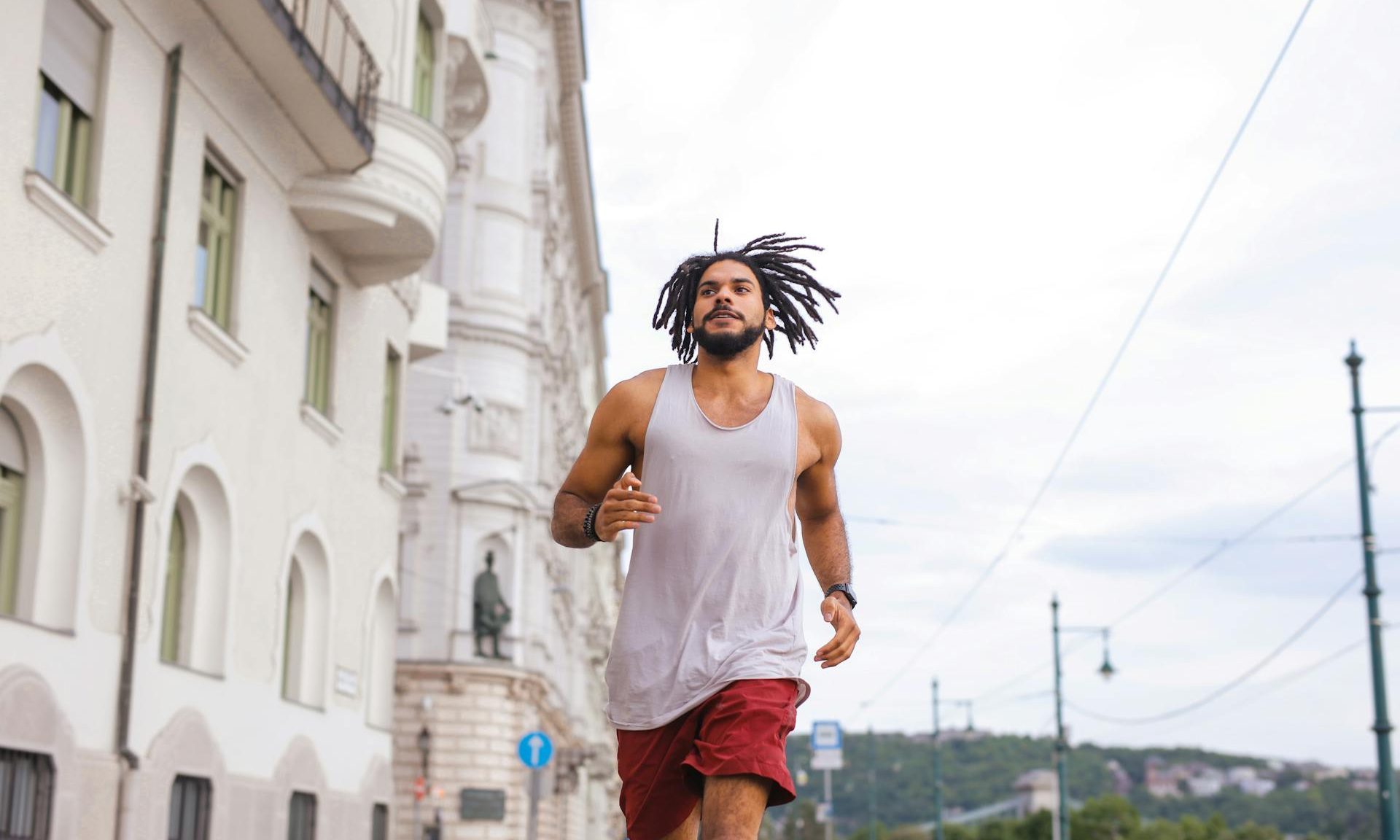man running outdoors