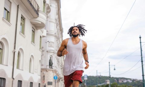 man running outdoors