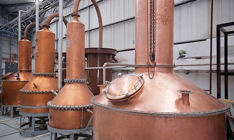 El Tequileno copper stills.