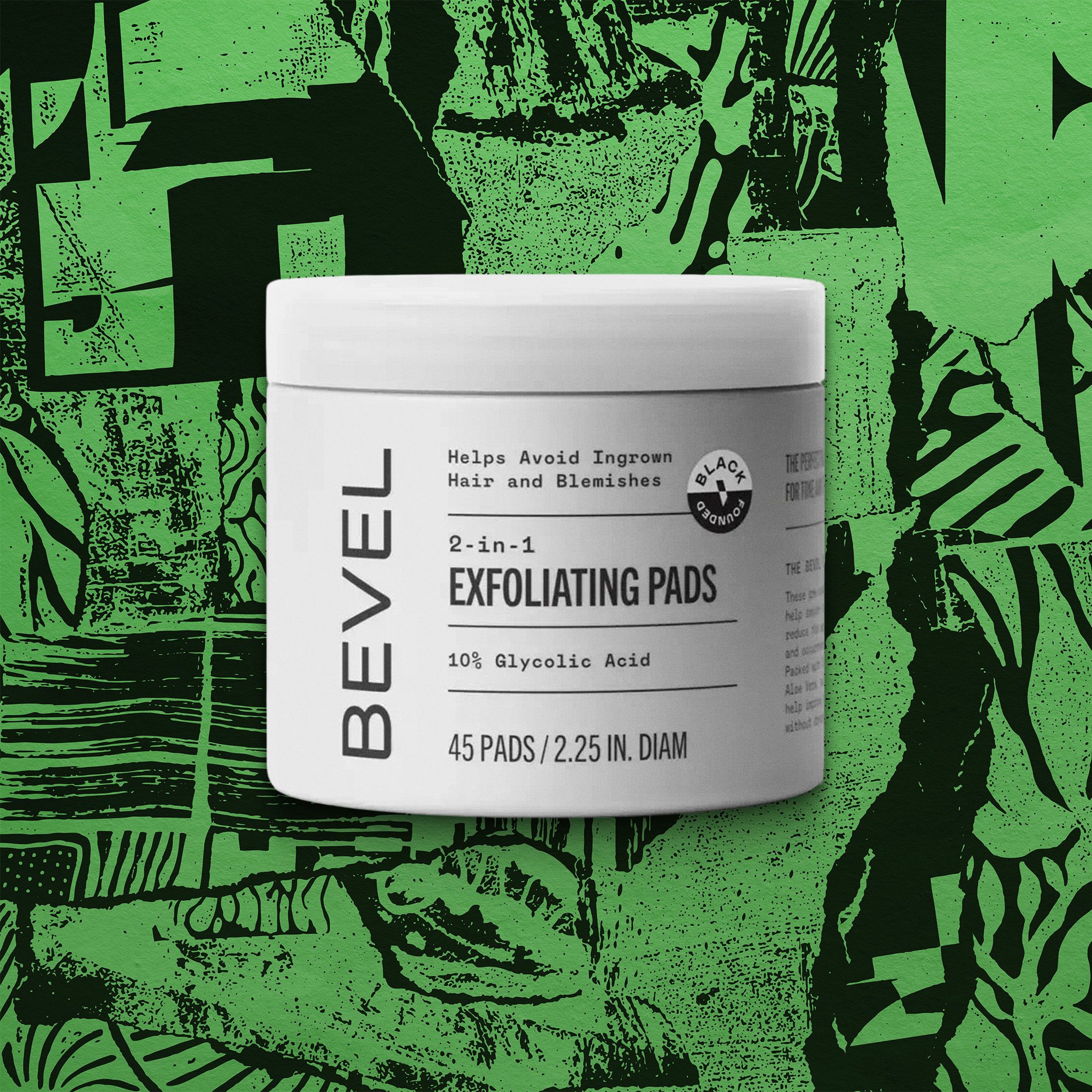 Bevel exfoliating pads