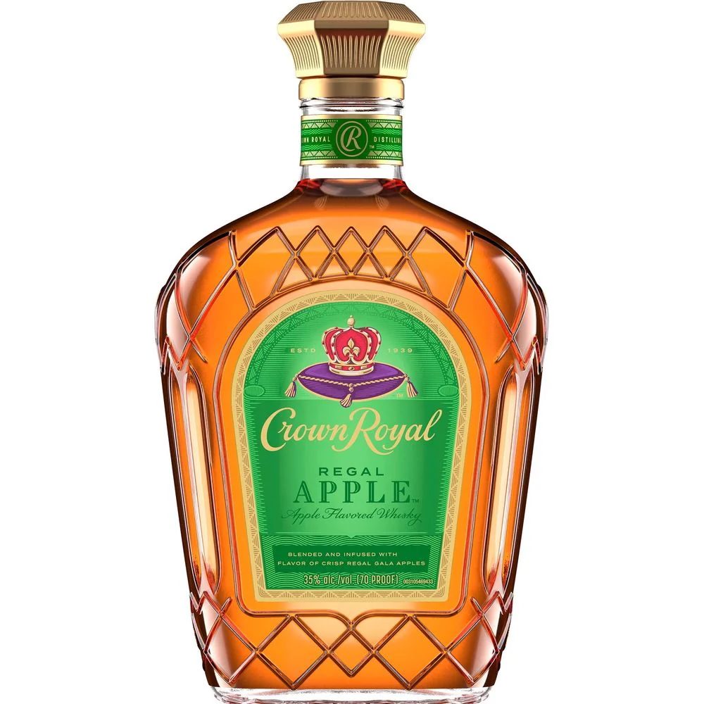 Crown Royal Regal Apple Bottle on white background