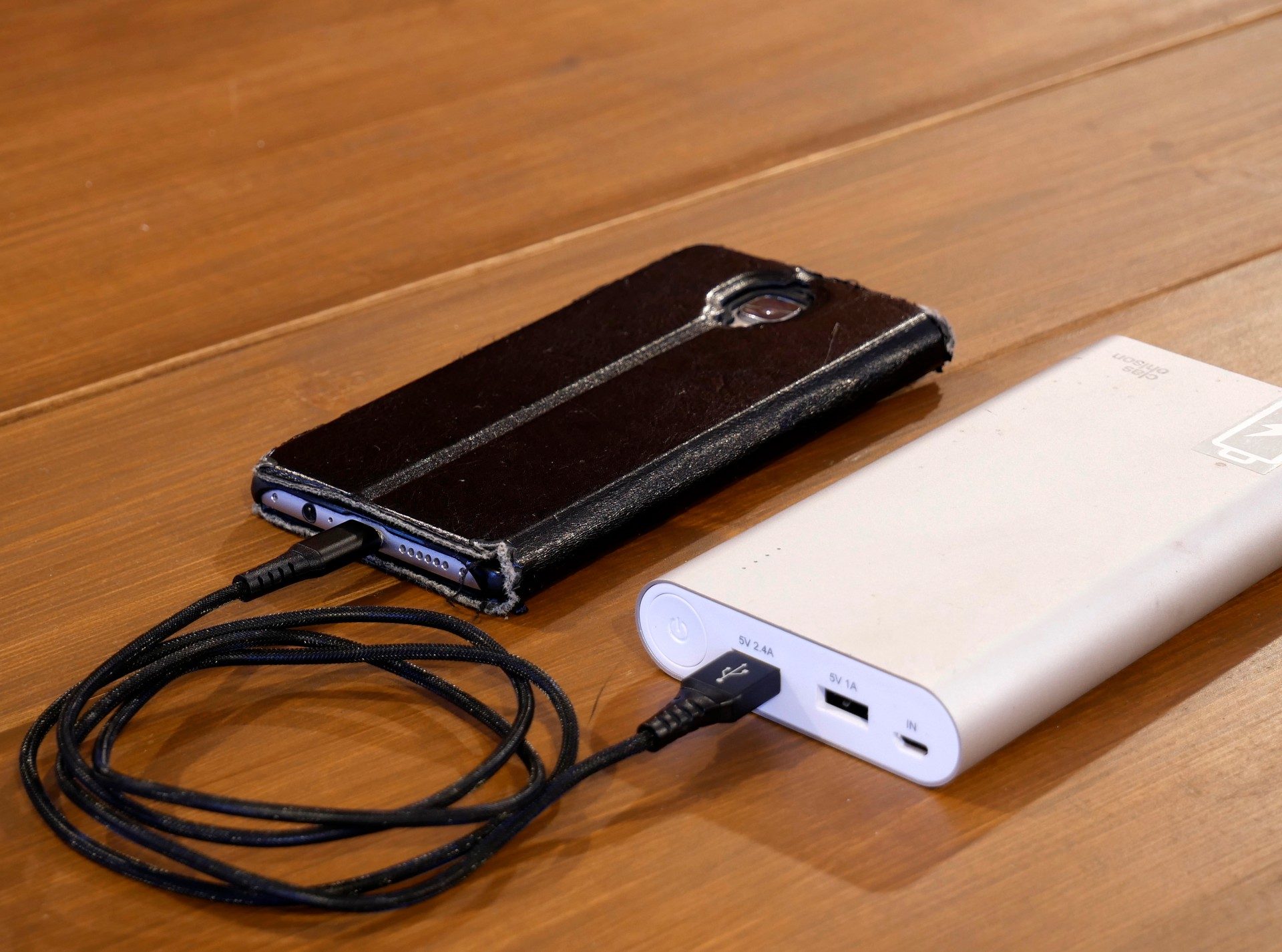 Charging smartphone