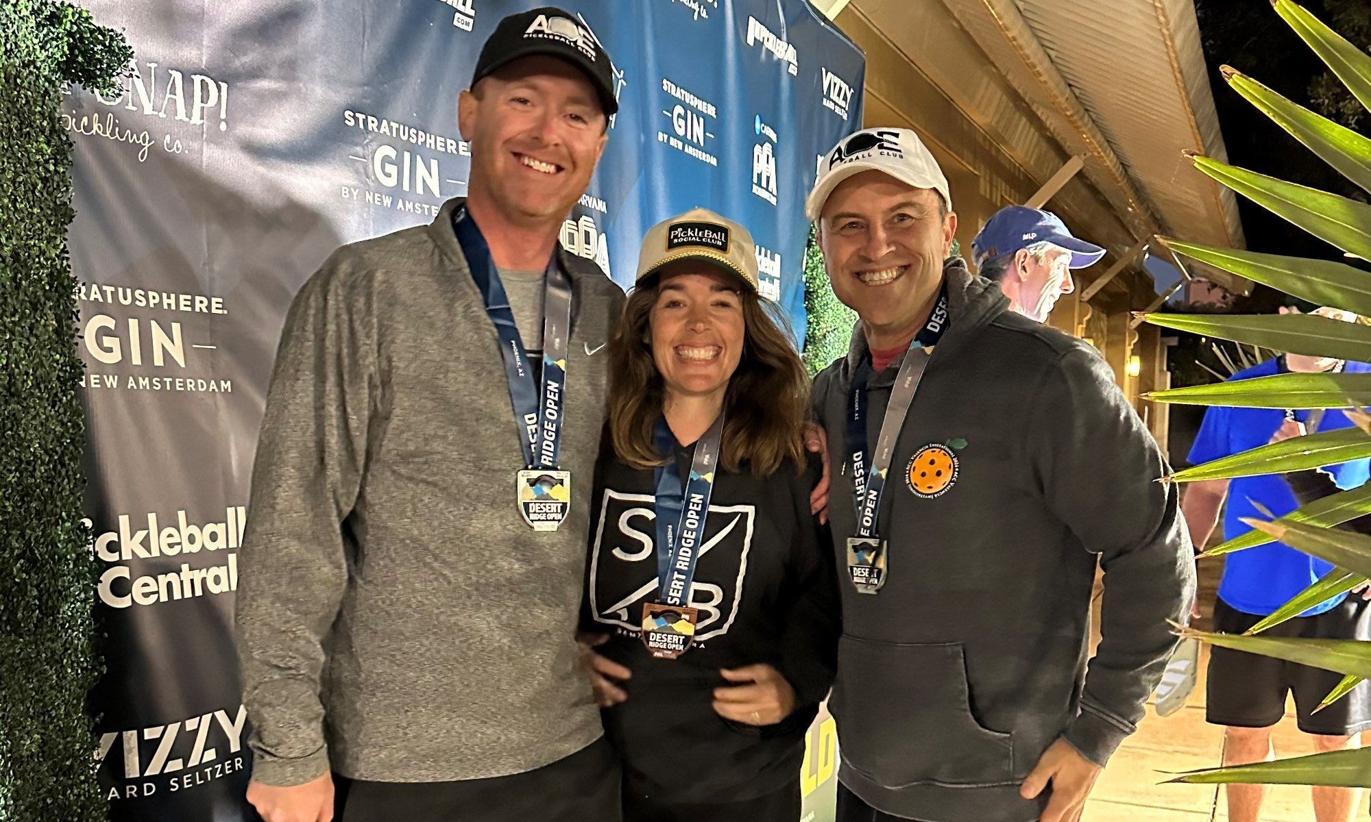 Mookie McDevitt with Medal pickleball player