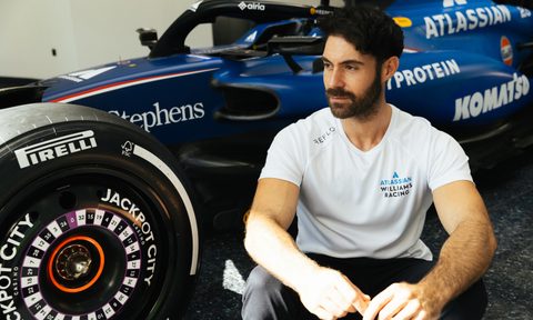 Reflo Atlassian Williams Racing unisex travel t-shirt.