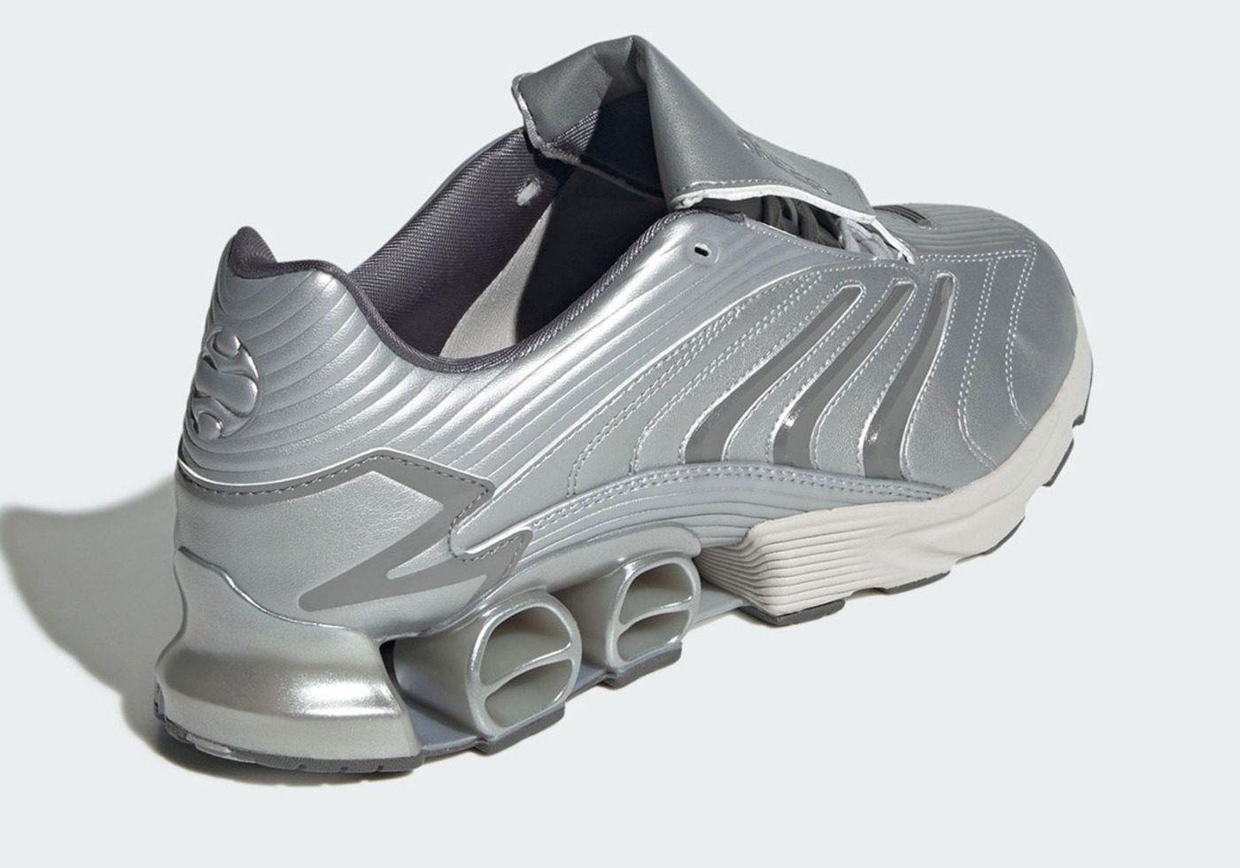Adidas revives the Megaride with a refined silver metallic finish