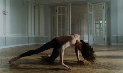 Man dancing on the floor