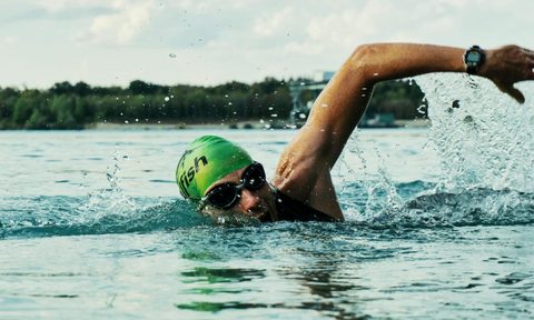 man swimming