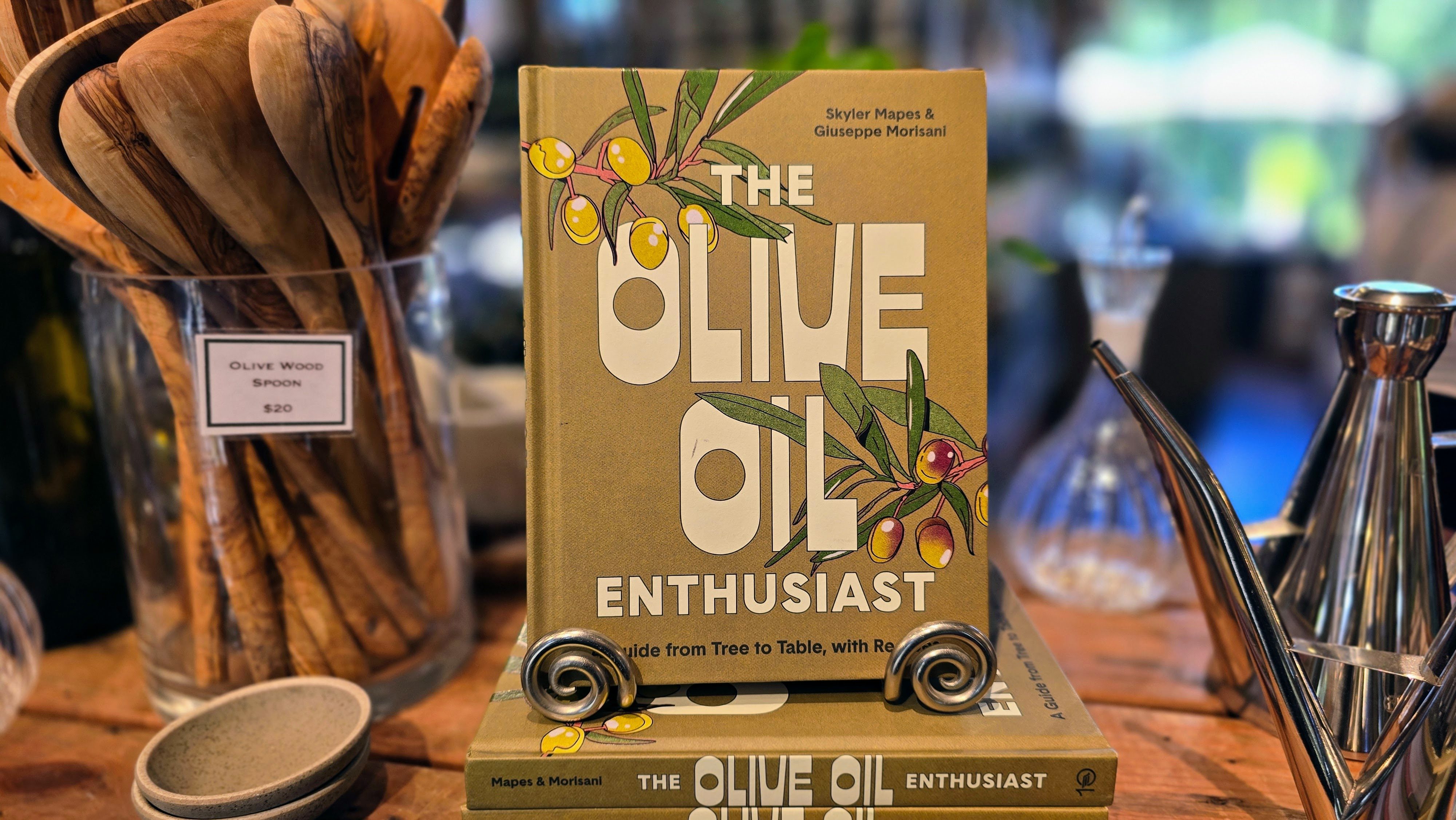A book at Durant Olive Mill