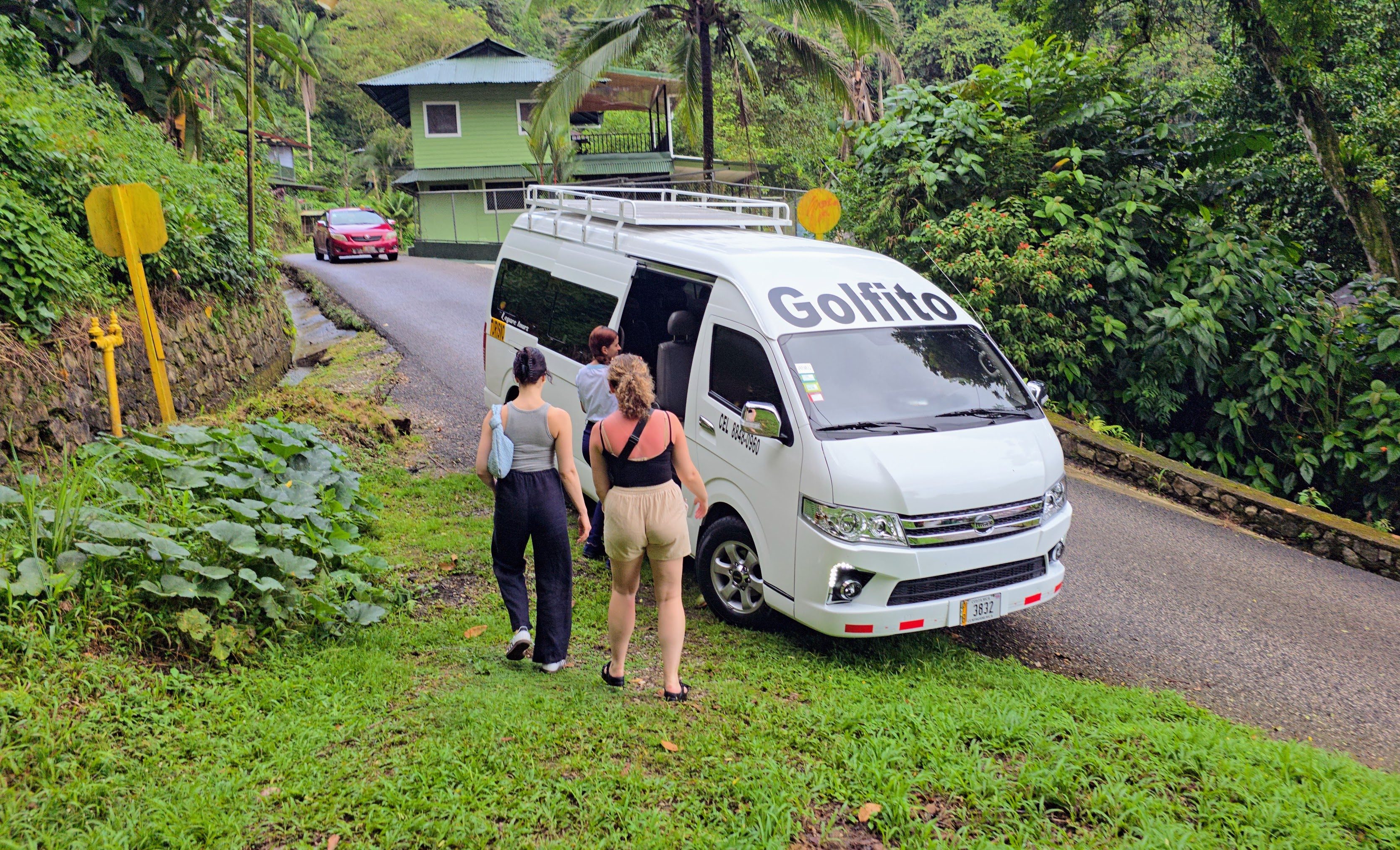 A tour bus in the rainforest in Golfito, Costa Rica