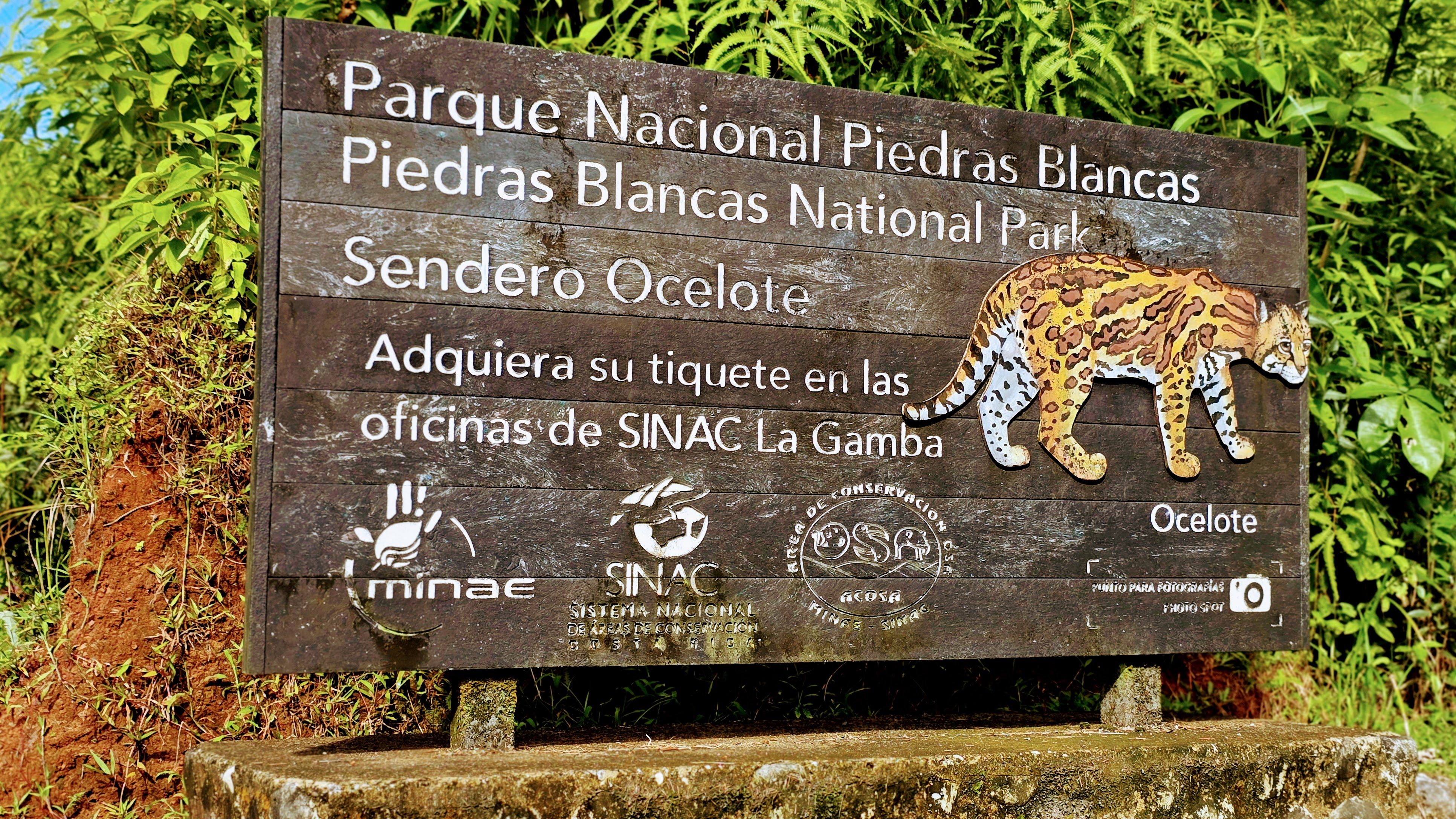 a national park sign in costa rica