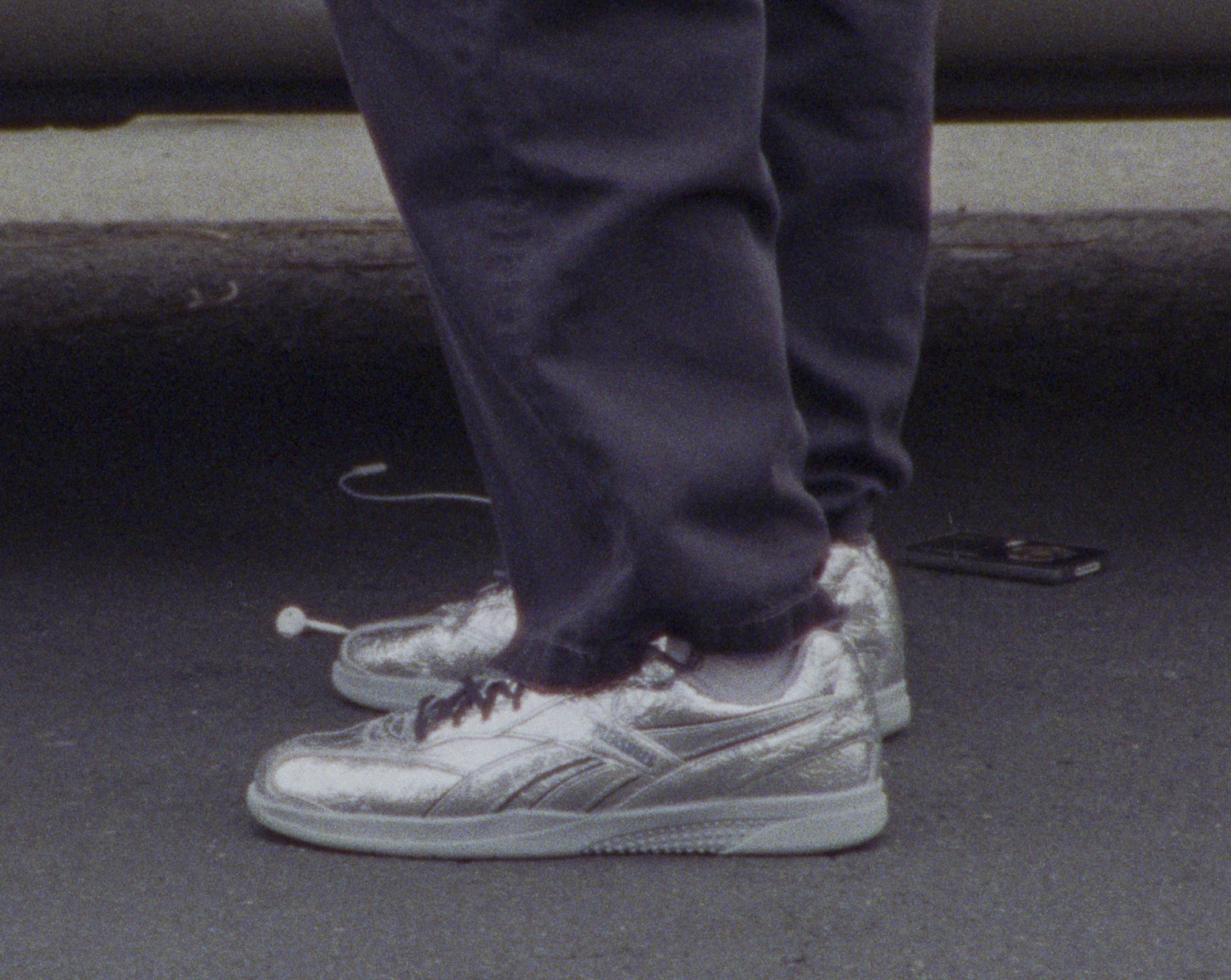 silver reebok x pleasures sneaker
