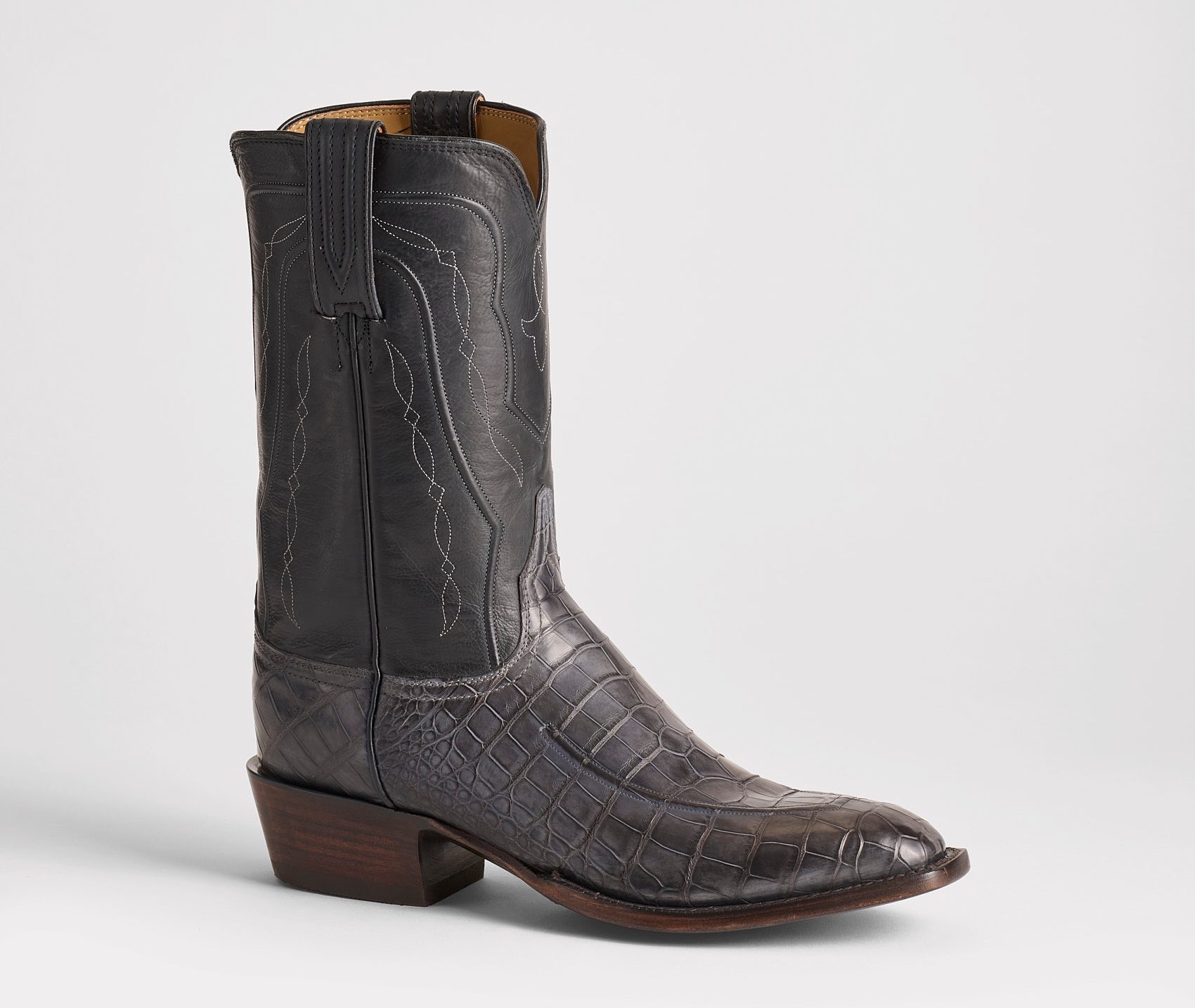 black Lucchese boot