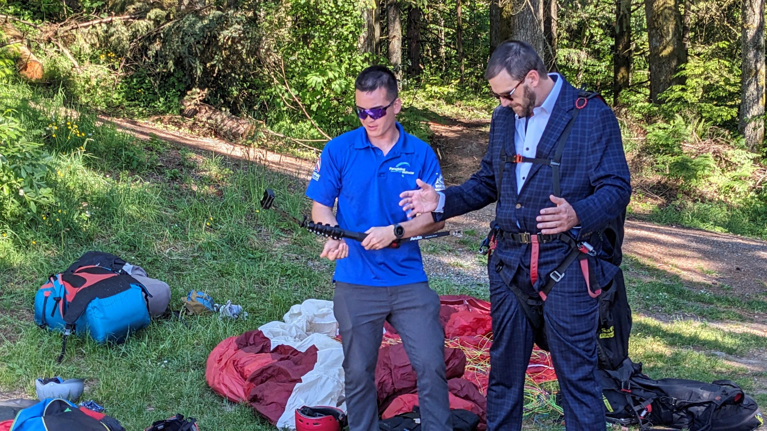 Paragliding in a suit 4
