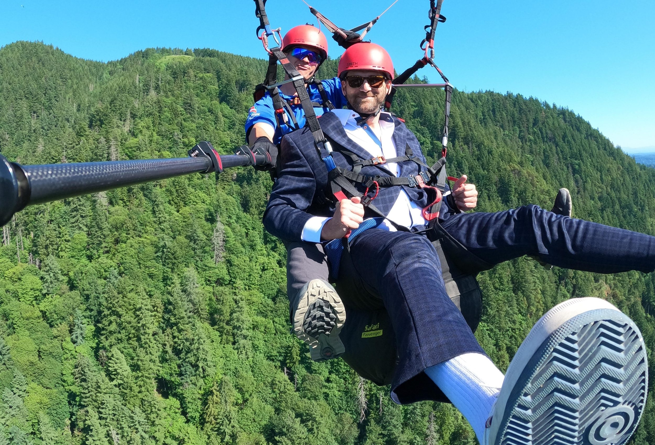 Paragliding in a suit 5