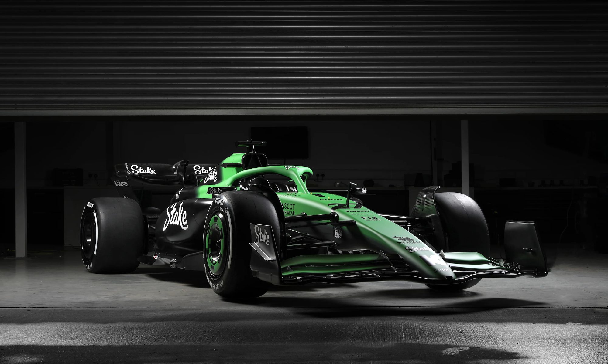 Stake Formula 1 show car supplied by F1 Authentics and Momento Exclusives.