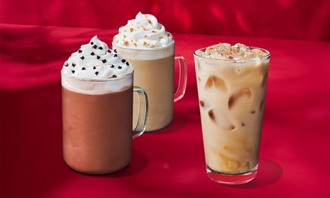 Starbucks Holiday - Peppermint Mocha, Caramel Brulee Latte, Iced Sugar Cookie Latte