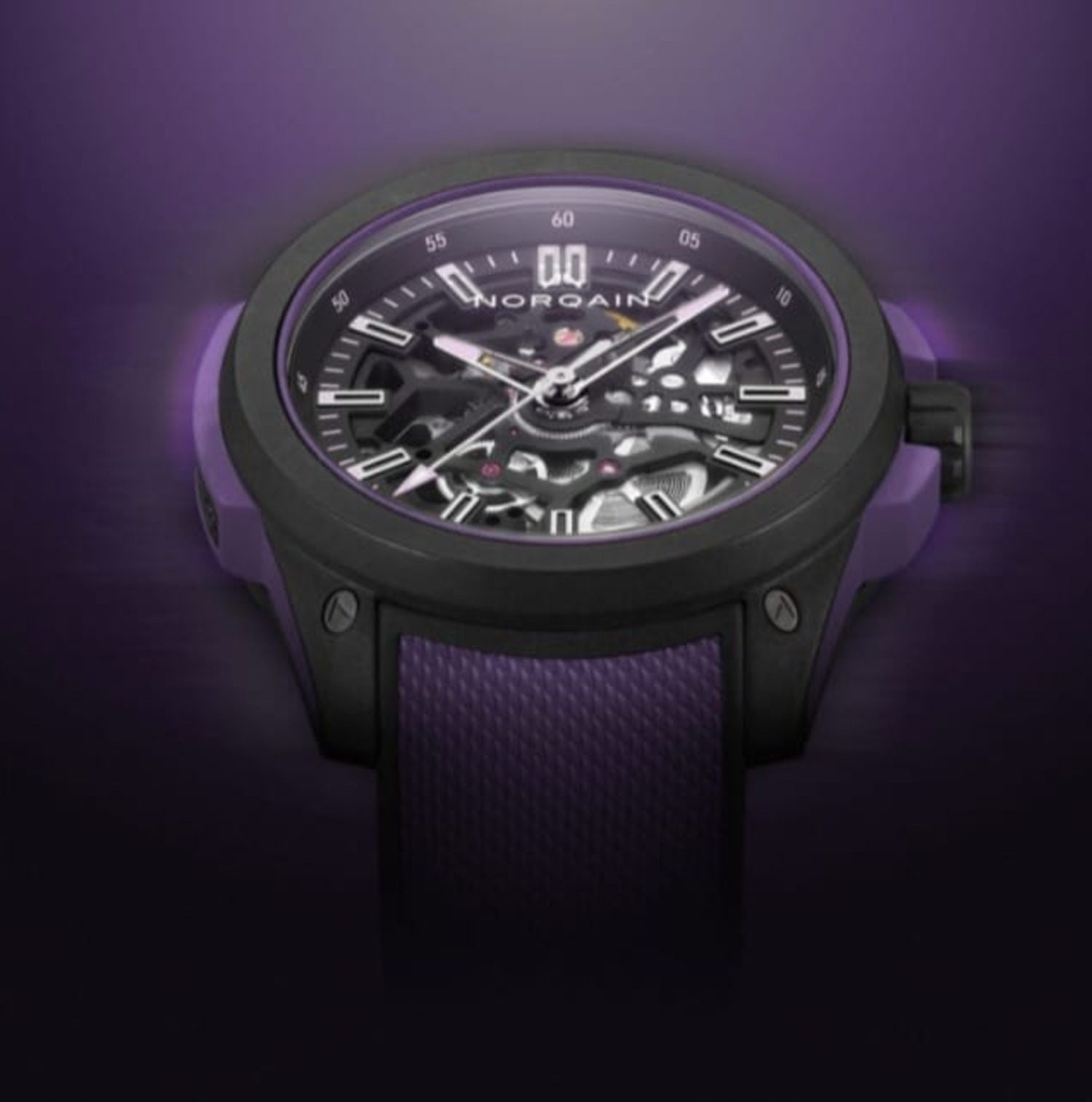 The Norqain Wild One Skeleton 42 mm Purple
