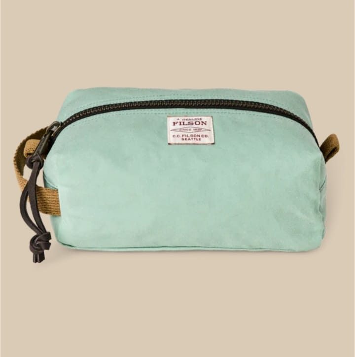 The Filson Tin Cloth Travel Kit in granite green