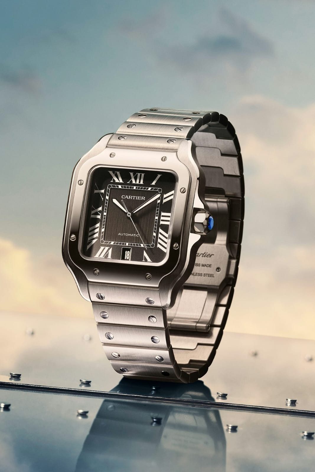Cartier's new Santos made of lightweight titanium