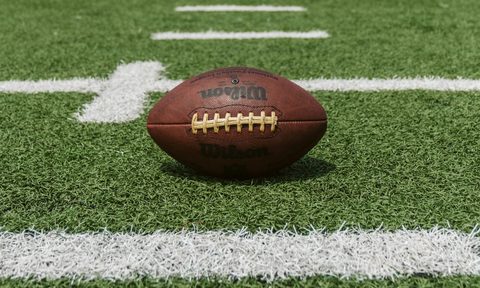 Football on field