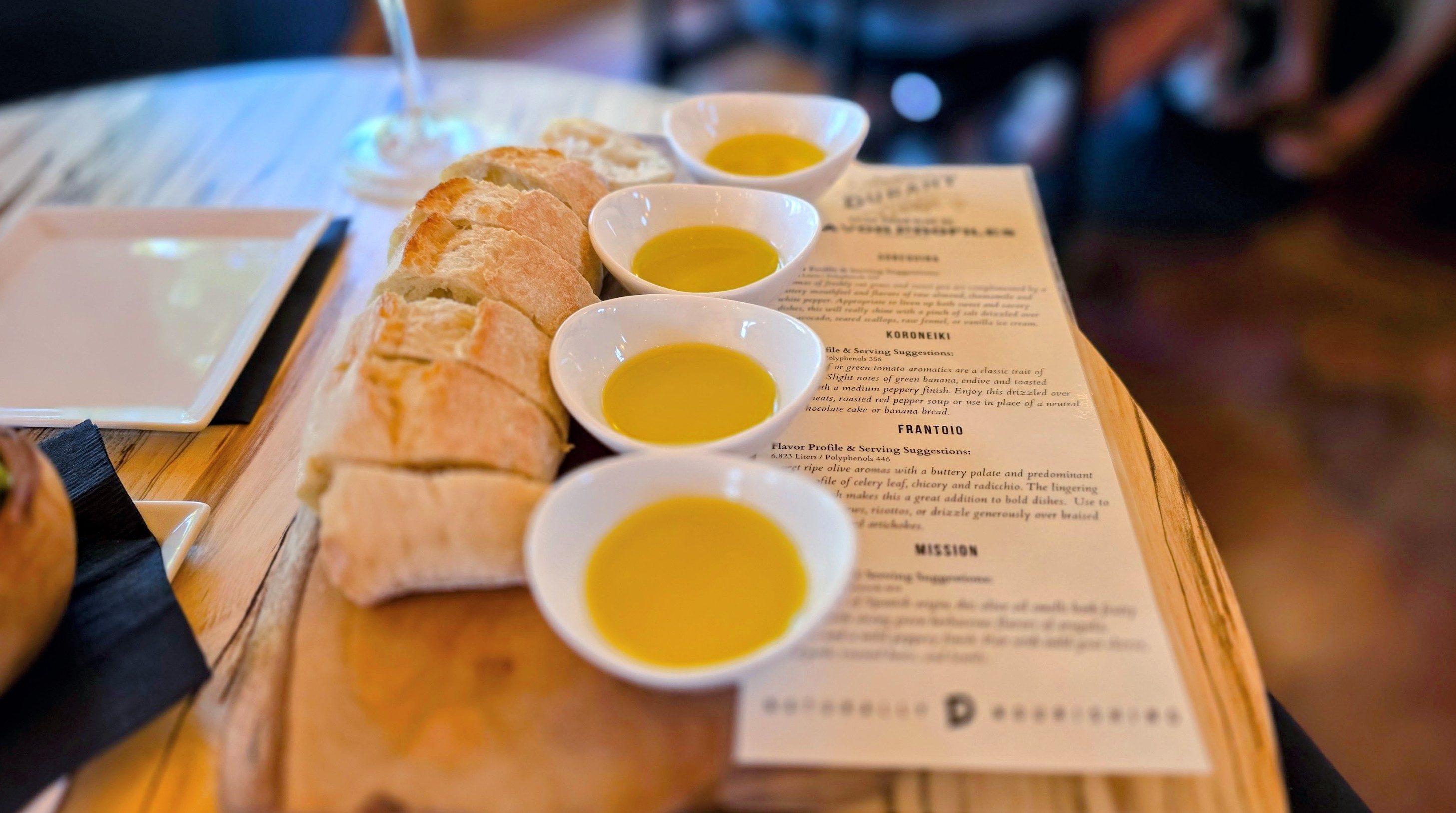 Olive Oil Tasting at Durant Olive Mill
