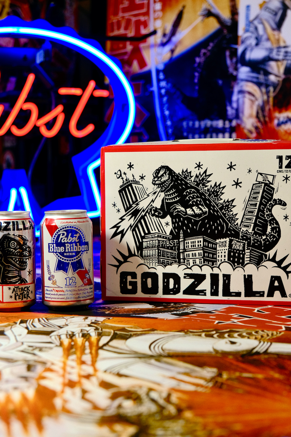 Godzilla PBR can.