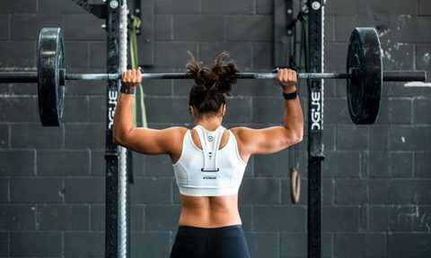 Woman lifting weights