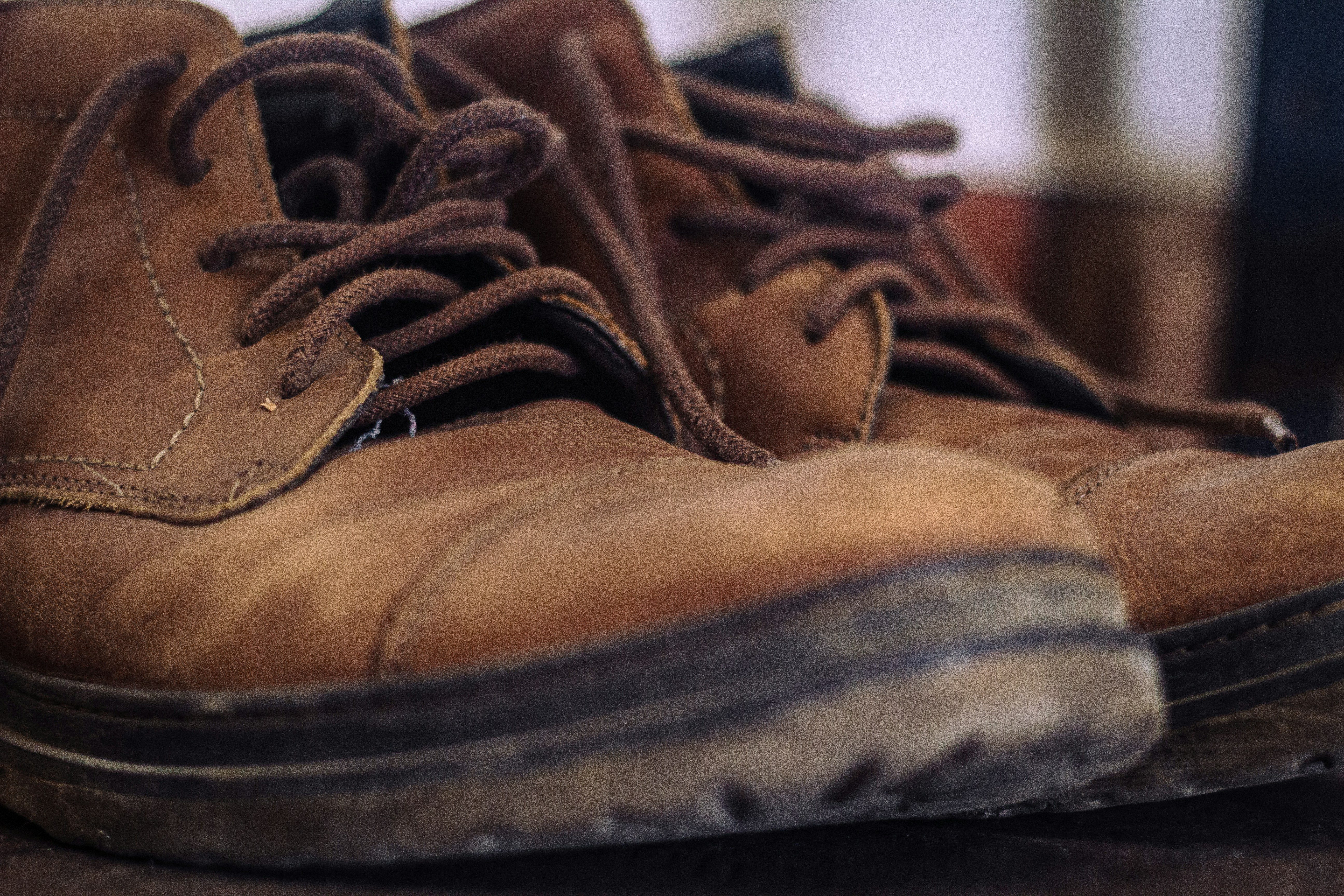 close up on work boots