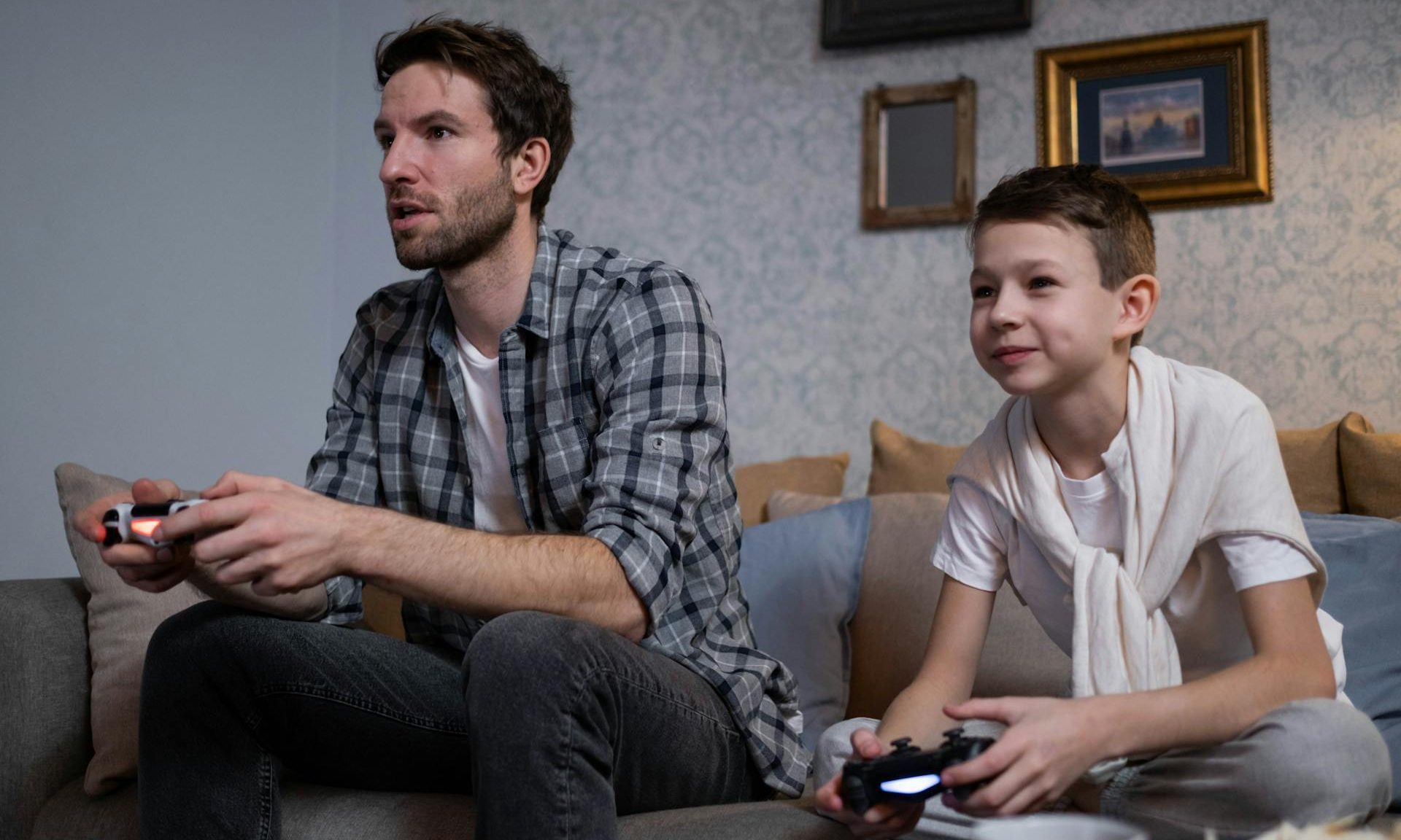Man sitting on couch