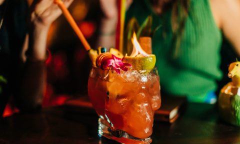 Zombie cocktail from Thee Dots and a Dash.