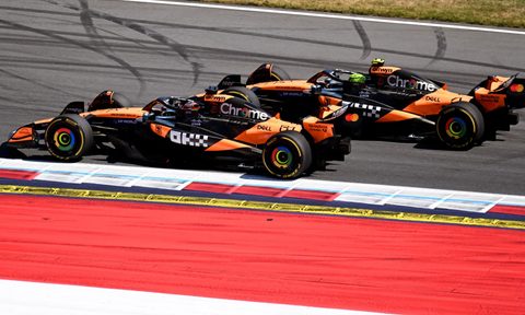 2026 McLaren MCL40A on the track.