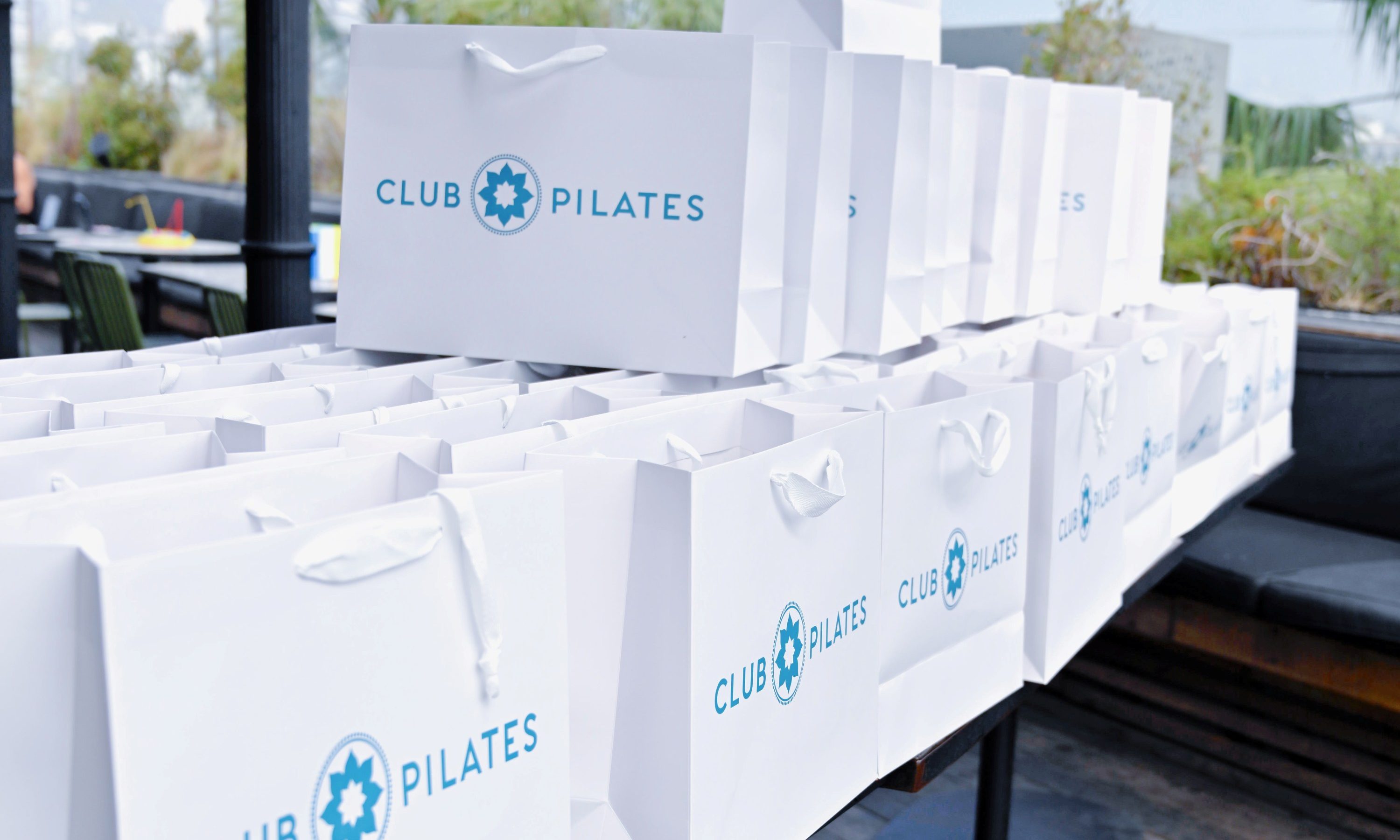 Club Pilates photo rooftop gift bag