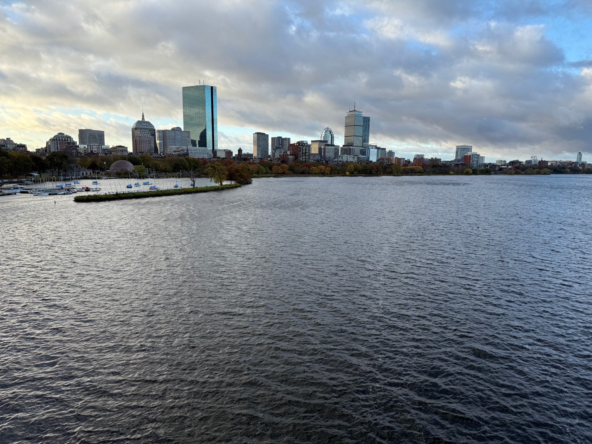 The Charles River with Boston in background