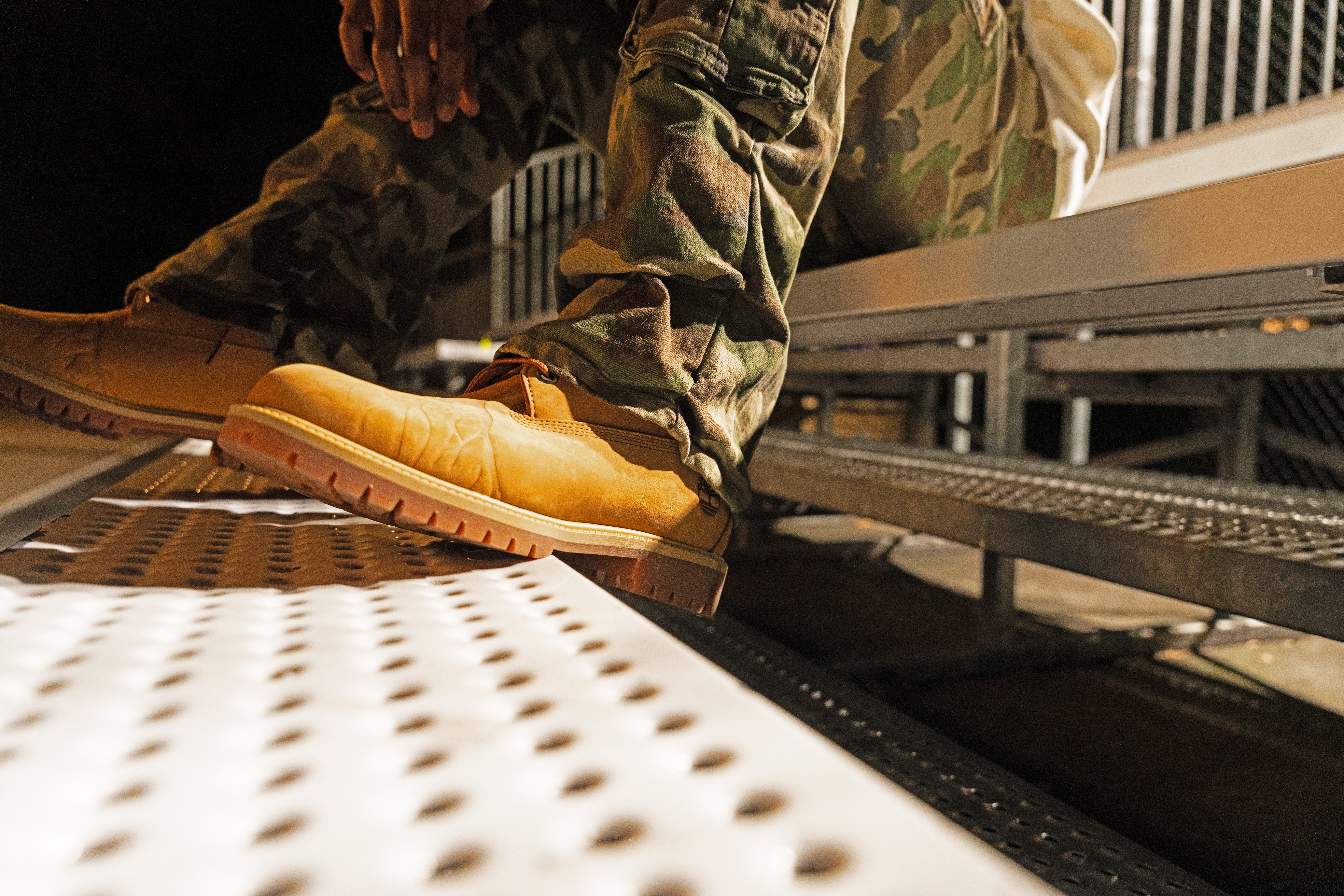 man wearing SNIPES/Timberland boot