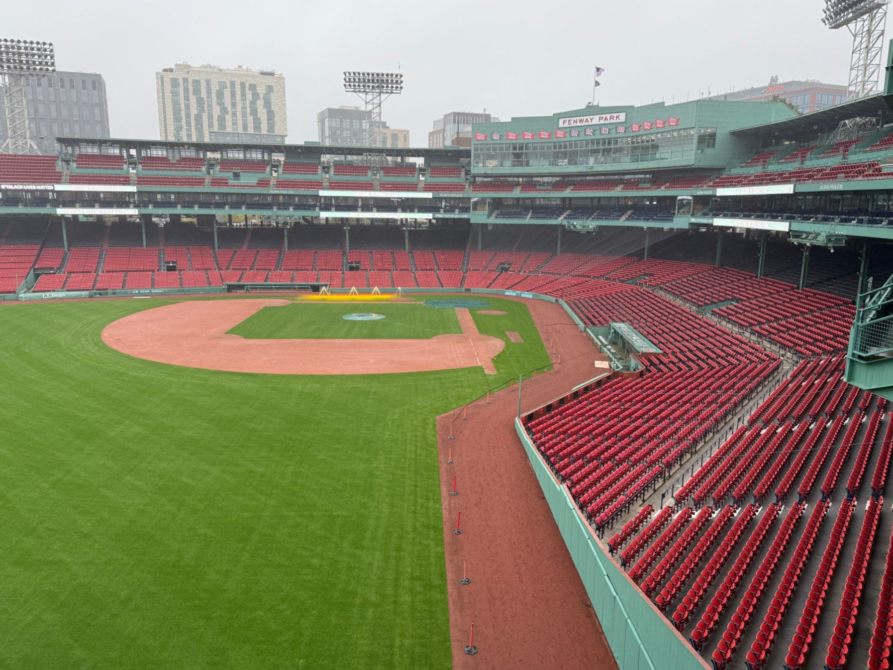 Fenway Park viewed from the Green Monster
