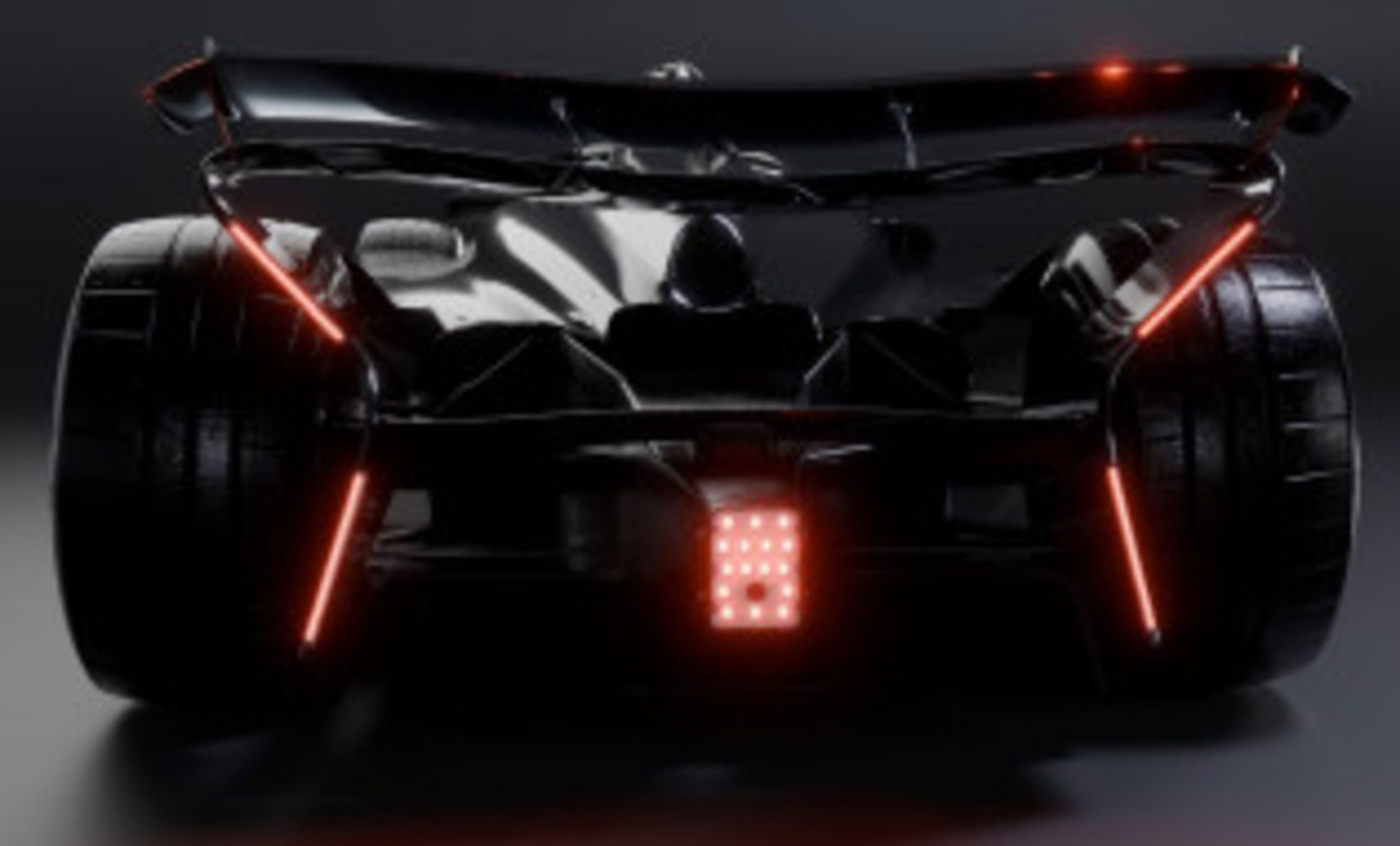 Formula E Gen4 car direct rear view.