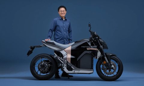 Honda WN7 with Design lead Tomoya Ohashi.