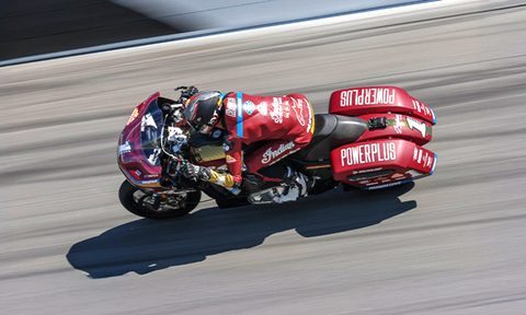 Indian Motorcycle MotoAmerica King of the Baggers racing bike.