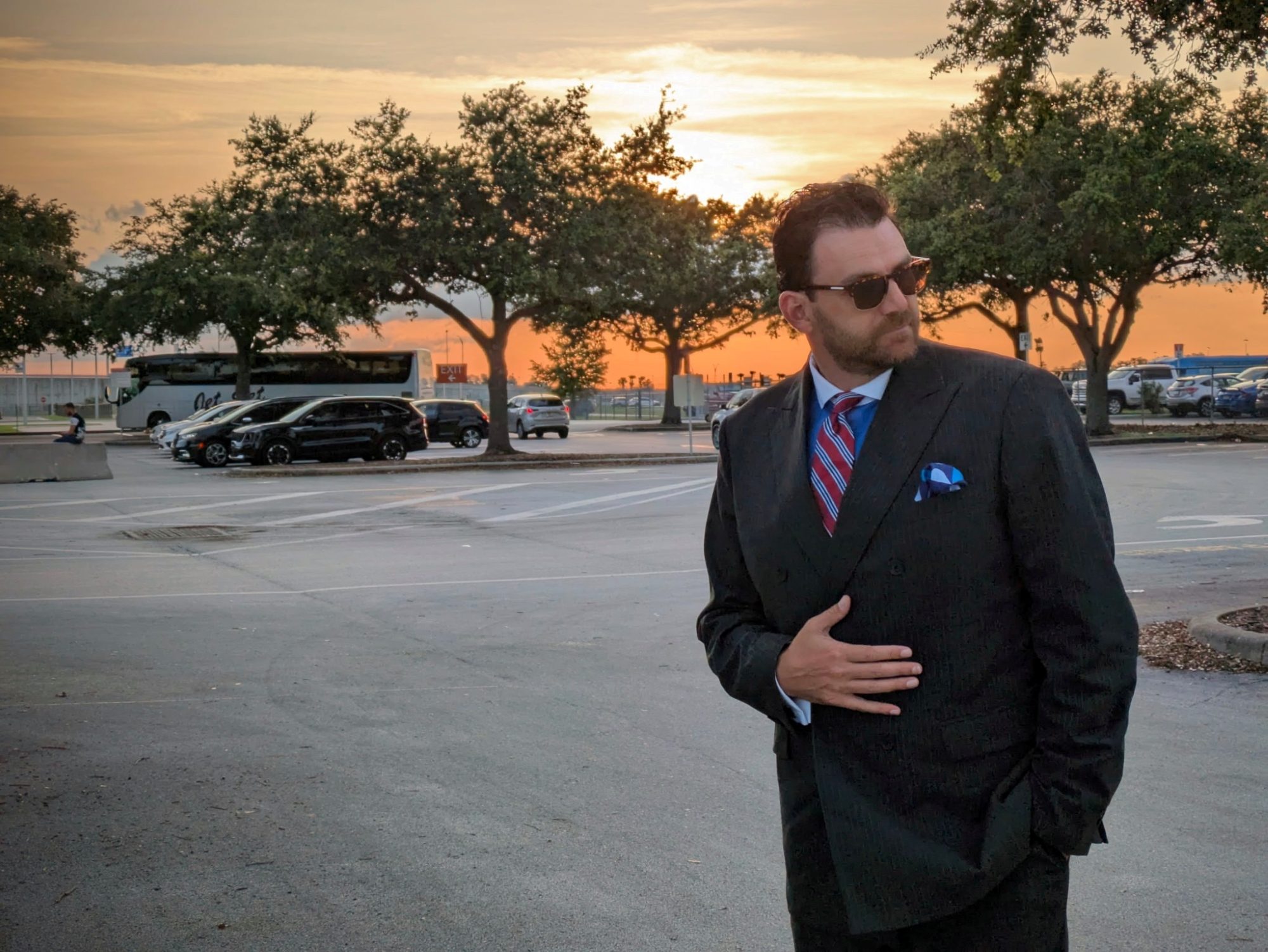 Man in power suit