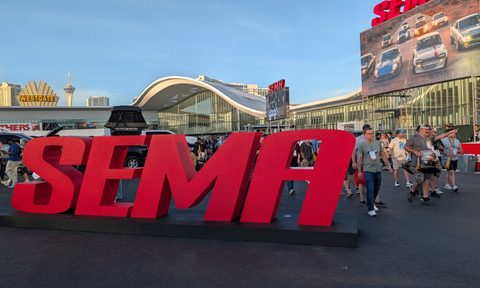 The SEMA Show main entrance sign