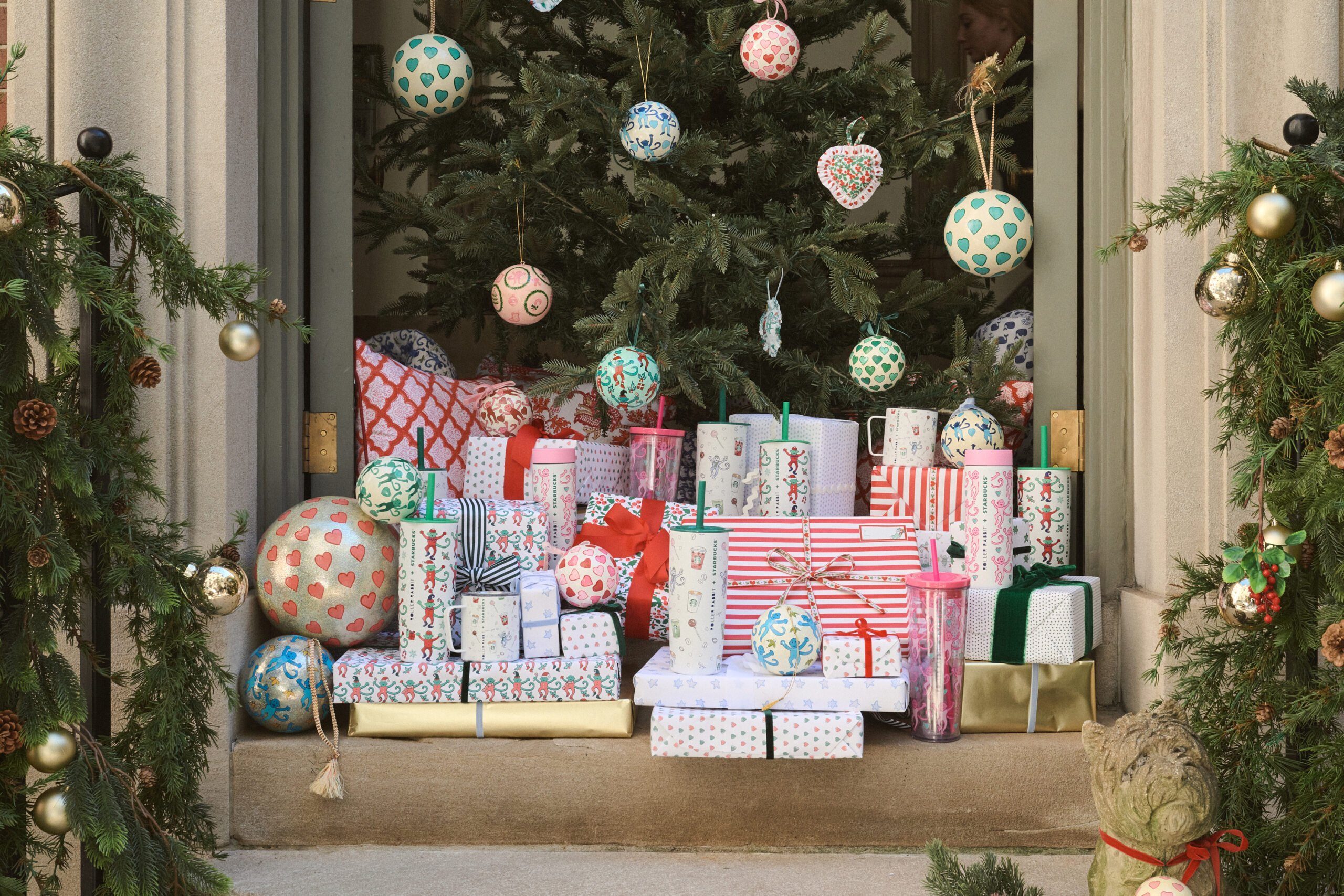 Starbucks × Roller Rabbit unveil colorful, playful holiday merch ...
